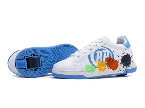 Breezy Rollers Sneakers Splash wit/blauw